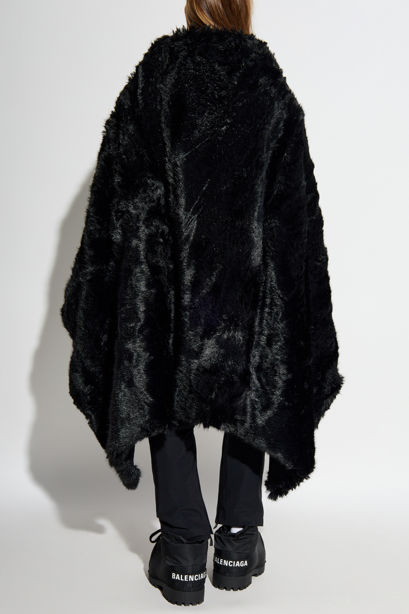 Black Faux fur cape from the Skiwear collection Balenciaga Vitkac Canada